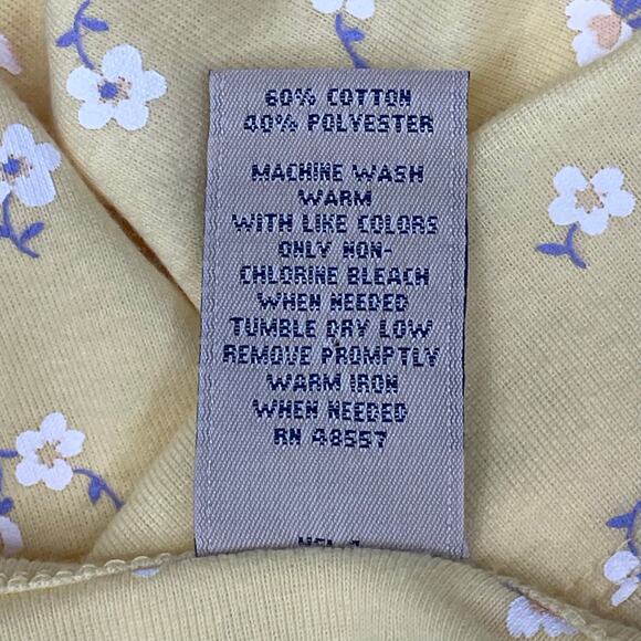 High Sierra Intimates Yellow Floral Short Sleeve Maxi Dress Size Medium - Picture 5 of 7